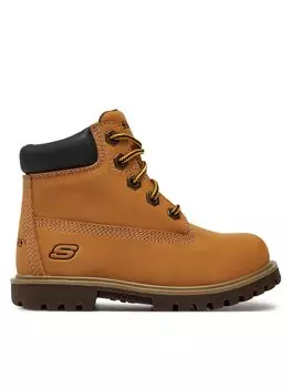 Ботильоны на шнуровке Mitigate Skechers, коричневый