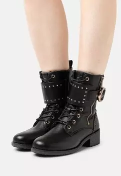 Ботильоны на шнуровке Mustang, черный