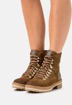 Ботильоны на шнуровке Mustang, цвет cognac