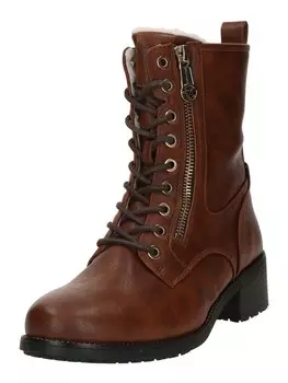 Ботильоны на шнуровке MUSTANG, коричневый