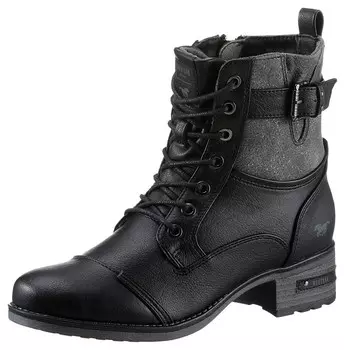 Ботильоны на шнуровке MUSTANG Lace-Up Ankle Boots, черный