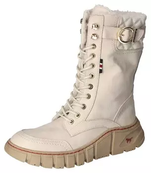 Ботильоны на шнуровке MUSTANG Lace-Up Ankle Boots, светло-бежевый