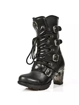 Ботильоны на шнуровке New Rock M-TR003-S1, черный