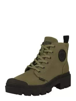 Ботильоны на шнуровке Palladium Lace-Up Ankle Boots BASE TWILL, хаки