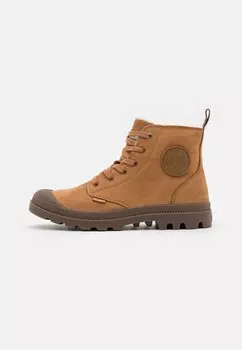 Ботильоны на шнуровке Pampa Hi Palladium, цвет mahogany