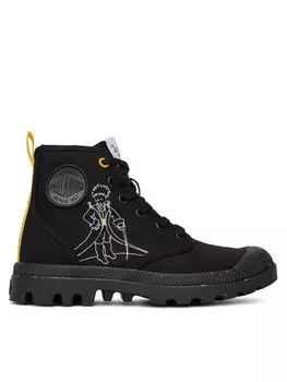 Ботильоны на шнуровке Pampa-Petit Prince 74449-008-M Palladium, черный