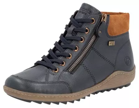 Ботильоны на шнуровке REMONTE Lace-Up Ankle Boots, темно-синий