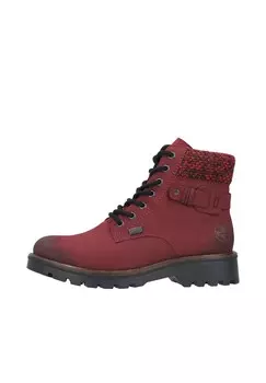 Ботильоны на шнуровке Rieker, красный