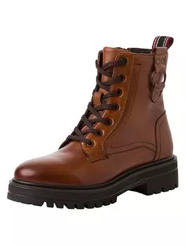 Ботильоны на шнуровке s.Oliver Lace-Up Ankle Boots, коричневый