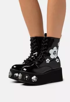 Ботильоны на шнуровке SILENT SCREAMS PLATFORM BOOTS Koi Footwear, цвет black