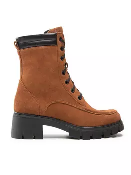 Ботильоны на шнуровке Simple, коричневый
