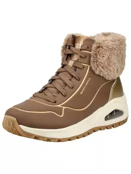 Ботильоны на шнуровке SKECHERS Uno, коричневый