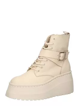Ботильоны на шнуровке Steve Madden Pinaco, шерсть белая