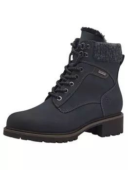 Ботильоны на шнуровке Tamaris Lace-Up Ankle Boots, цвет night blue/mottled blue