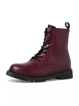 Ботильоны на шнуровке Tamaris Lace-Up Ankle Boots, цвет merlot