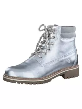 Ботильоны на шнуровке Tamaris, серебро