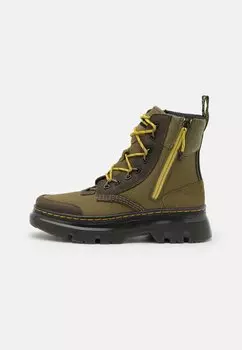 Ботильоны на шнуровке TARIK ZIP UNISEX Dr. Martens, оливковый