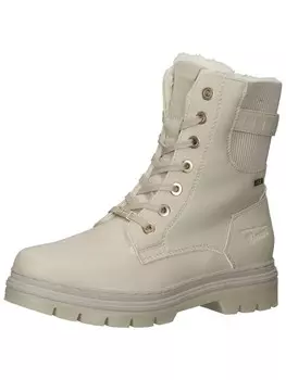 Ботильоны на шнуровке TOM TAILOR Lace-Up Ankle Boots, экрю