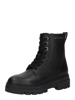 Ботильоны на шнуровке TOMMY HILFIGER Lace-Up Ankle Boots, черный