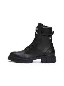 Ботильоны на шнуровке TOMMY HILFIGER Lace-Up Ankle Boots, черный