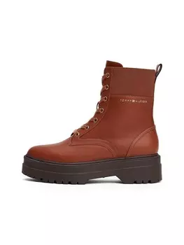 Ботильоны на шнуровке TOMMY HILFIGER Lace-Up Ankle Boots, цвет auburn