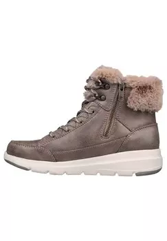 Ботильоны на шнуровке ULTRA COZLY Skechers, серо-коричневый