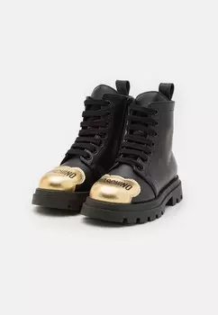 Ботильоны на шнуровке UNISEX MOSCHINO, черный