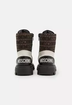 Ботильоны на шнуровке UNISEX MOSCHINO, черный