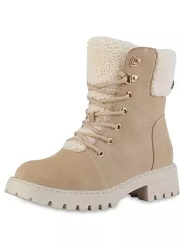 Ботильоны на шнуровке Van Hill Lace-Up Ankle Boots Harper, бежевый