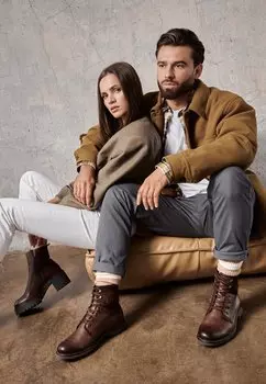 Ботильоны на шнуровке Wojas, цвет brzowy