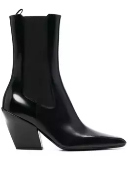 Ботильоны на скульптурном каблуке Prada, черный