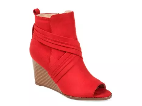 Ботильоны на танкетке Journee Collection Sabeena, красный
