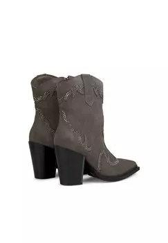 Ботильоны на высоком каблуке CON TACN TIPO BLOQUE Y CIERRE CON CREMALLERA Alma en Pena, серый