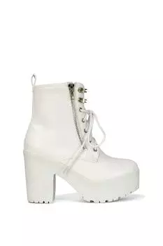 Ботильоны на высоком каблуке 'Harlin' на платформе Combat XY London, белый