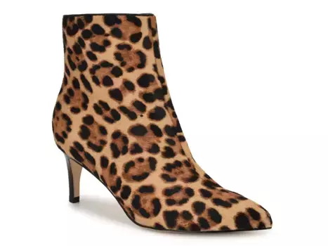 Ботильоны Nine West Sheeba, коричневый/черный леопардовый принт, телячья шерсть