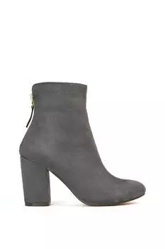 Ботильоны-носки на среднем каблуке на молнии 'Evia' XY London, серый