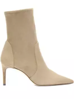 Ботильоны-носки с заостренным носком Stuart Weitzman, нейтральный