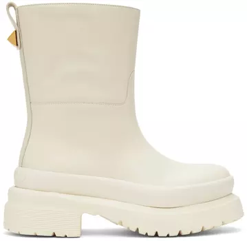 Ботильоны Off-White с римскими заклепками Valentino Garavani