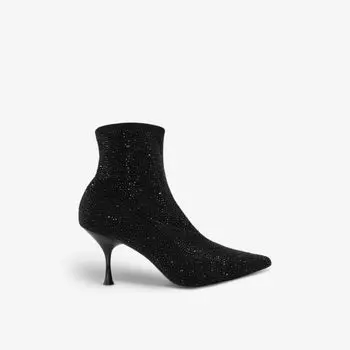 Ботильоны Onslowe из эластичной ткани, украшенные стразами Dune, черный
