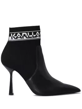 Ботильоны Pandara 95 с логотипом Karl Lagerfeld, черный