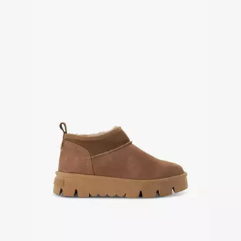 Ботильоны Pod из замши с подкладкой из искусственного меха Dune, коричневый