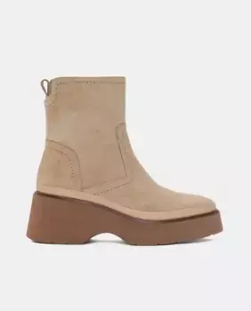 Ботильоны Raquel на платформе из велюра из кожи Pons Quintana, светло-коричневый