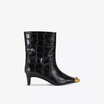 Ботильоны Regent из лакированной кожи с каблуком-кепкой Kurt Geiger London, черный