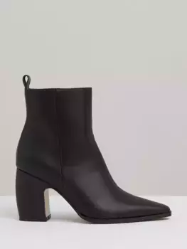 Ботильоны Reiss Amy Leather Pointed, черный
