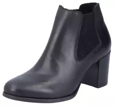 Ботильоны Rieker, ботинки челси, ботильоны, блочный каблук, узкая форма, черный