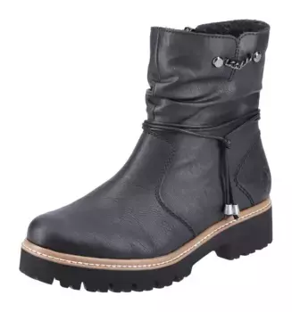 Ботильоны Rieker с декоративными лентами на голенище, черный