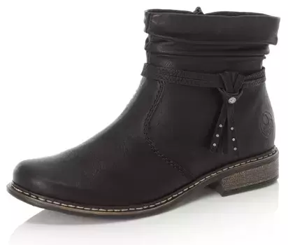 Ботильоны Rieker с декоративными ремешками, черный