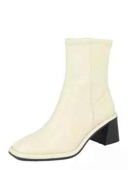 Ботильоны River Island BLOCK HEEL ZIP SOCK BOOT, крем