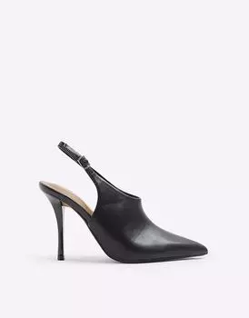 Ботильоны River Island на каблуке, черные