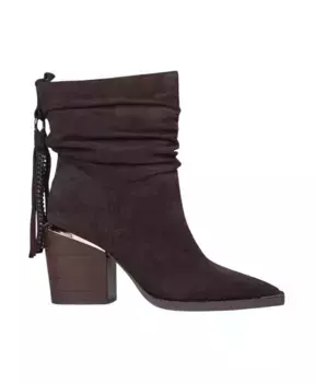 Ботильоны с бахромой и стразами Alma En Pena, коричневый